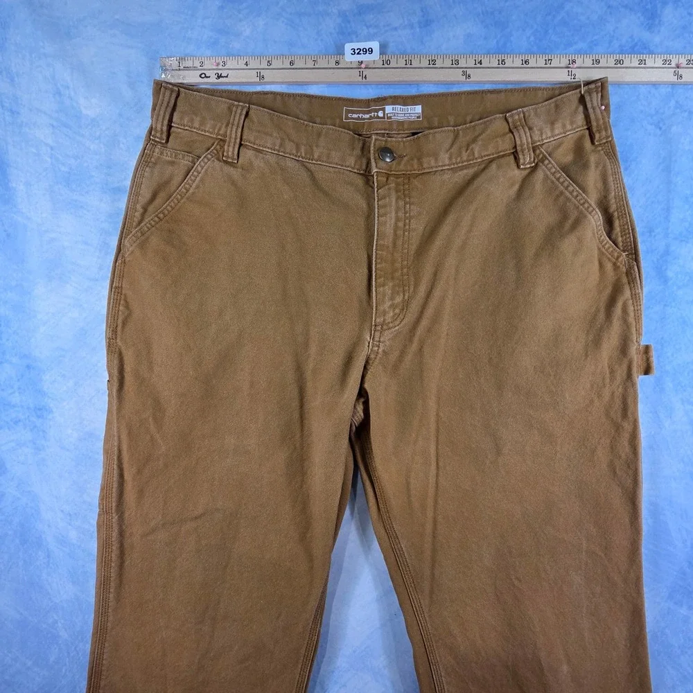 Carhartt Relaxed Fit Duck Canvas Work Pants Mens 40x30 Brown Utility Carpenter